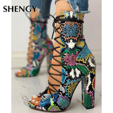 2020 Nightclub Spring Serpentine Platform High Heels Women Fashion High Heels 10cm Heels Platform Sandals Party Wedding Shoes