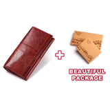 KAVIS Genuine Leather Women Clutch Wallet and Female Coin Purse Portomonee Clamp For Phone Bag Card Holder Handy Passport walet