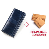 KAVIS Genuine Leather Women Clutch Wallet and Female Coin Purse Portomonee Clamp For Phone Bag Card Holder Handy Passport walet