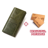 KAVIS Genuine Leather Women Clutch Wallet and Female Coin Purse Portomonee Clamp For Phone Bag Card Holder Handy Passport walet