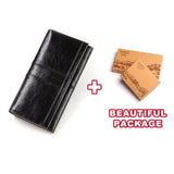 KAVIS Genuine Leather Women Clutch Wallet and Female Coin Purse Portomonee Clamp For Phone Bag Card Holder Handy Passport walet