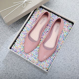 2020 Spring Summer Women Shoes Comfort Pointed Toe Pumps Mid Heels Slip On Female Wedge Shoes Black Pink Casual Ladies Shoes