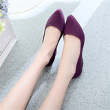 2020 Spring Summer Women Shoes Comfort Pointed Toe Pumps Mid Heels Slip On Female Wedge Shoes Black Pink Casual Ladies Shoes