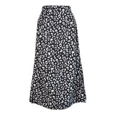 2020 New Sexy Leopard Print Chiffon Split Skirt Casual Fashion Long Skirts for Women Spring Summer Zip Elegant Female Skirt