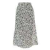 2020 New Sexy Leopard Print Chiffon Split Skirt Casual Fashion Long Skirts for Women Spring Summer Zip Elegant Female Skirt