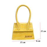 Luxury Handle Mini J Bags Brand Purses Handbags 2019 Women Designer Small Shoulder Crossbody Bags Female Crocodile Pattern Totes