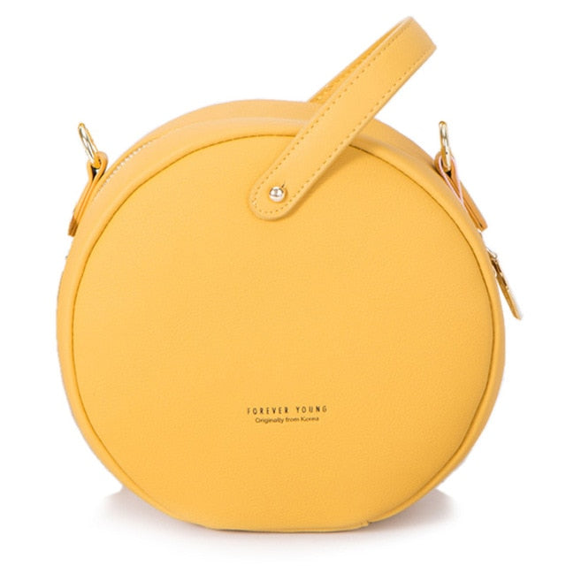 HOT Circular Design Fashion Women Shoulder Bag Leather Women's Crossbody Messenger Bags Ladies Purse Female Round Bolsa Handbag