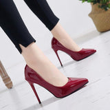 Women Pumps High Heels Shoes Woman Stiletto Pointed Toe Female Sexy Party Shoes Office Lady Wedding Party Plus Size 35-44