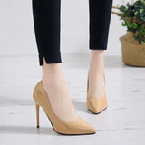 Women Pumps High Heels Shoes Woman Stiletto Pointed Toe Female Sexy Party Shoes Office Lady Wedding Party Plus Size 35-44