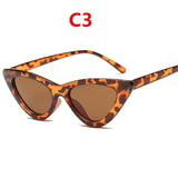 2020 fashion sunglasses woman brand Designer vintage retro triangular cat eye glasses oculos De Sol Transparent ocean uv400