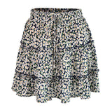 Sexy Women Fashion High Waist Frills Skirt for Women Broken Flower Half-length Skirt Printed Beach A Short Mini Skirts New 2019