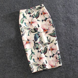 Women Skirts 20 Colors Print Flowers Pencil Skirt Summer Casual Skirts Fashion Plus Size Faldas Mujer Jupe