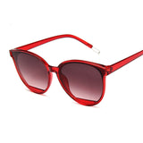 New Classic Oval Red Women Sunglasses Female Vintage Luxury Plastic Brand Designer Cat Eye Sun Glasses UV400 Fashion