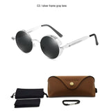 Classic Gothic Steampunk Sunglasses Polarized Men Women Brand Designer Vintage Round Metal Frame Sun Glasses High Quality UV400