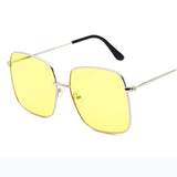 RBRARE Luxury Square Sunglasses Women Brand Designer Retro Alloy Frame Big Sun Glasses Vintage Gradient Male Oculos Feminino