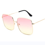 RBRARE Luxury Square Sunglasses Women Brand Designer Retro Alloy Frame Big Sun Glasses Vintage Gradient Male Oculos Feminino