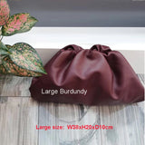 22/38cm Small/Large PU Leather Pouch Handbag Women 2020 Soft Purse Clutch Bags Evening Party Purse Women Trend Ruched Cloud Bags