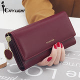 New Fashion Women Wallets Long Style Multi-functional wallet Purse Fresh PU leather Female Clutch Card Holder