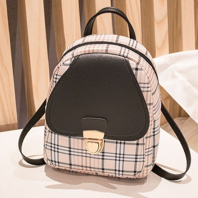 Vento Marea Mini Backpack Crossbody Bag For Teenage Girl Plaid Women Shoulder Phone Purse Korean Style New Trendy Female Bagpack