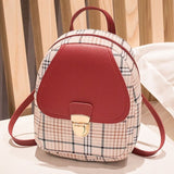 Vento Marea Mini Backpack Crossbody Bag For Teenage Girl Plaid Women Shoulder Phone Purse Korean Style New Trendy Female Bagpack