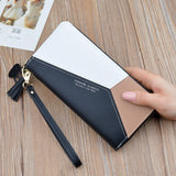 Geometric Luxury Brand Leather Wallets Women Long Zipper Coin Purses Tassel Design Clutch Wallet Female Money Credit Card Holder