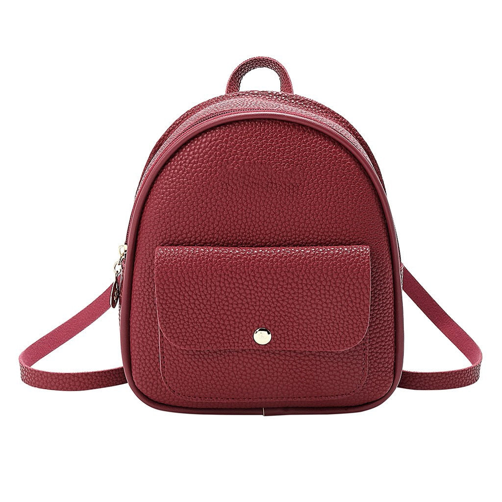 Fashion Women Shoulders Small Backpack Letter Purse Mobile Phone Simple Ladies Travel Bag Student School Backpacks