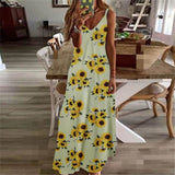 Women Dress Summer 2020 Casual Sleeveless Retro Halter Solid Beach Long Dress Round Neck Sling Fashion Beach Clothes Plus Size