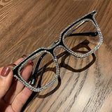 Fashion Transparent square sunglasses metal frame Women overize glasses Men Eyeglasses Frame nerd plain glasses clear shades