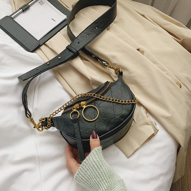 Fashion Quality PU Leather Crossbody Bags For Women 2020 Chain Small Shoulder Simple Bag Lady Travel Handbags and Purses