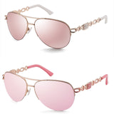 FENCHI sunglasses women uv 400 oculos female sun glasses shades mirror Pilot Pink feminino zonnebril dames gafas de sol mujer